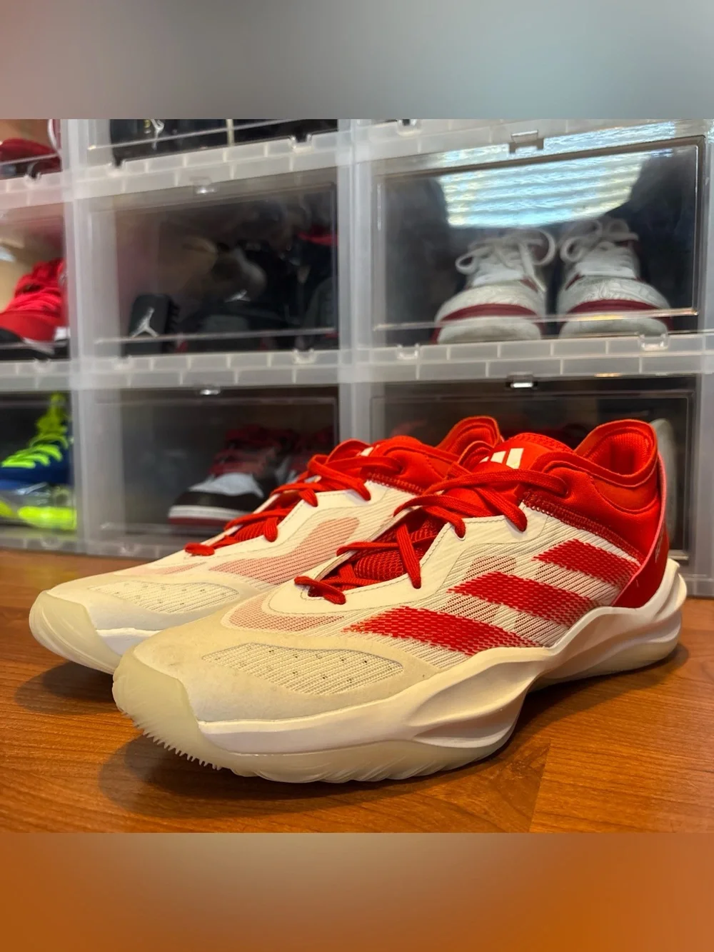adidas Adizero Select 2.0 Low White/Red IG6685 Basketball Shoes Men’s Sz 12 NWOB